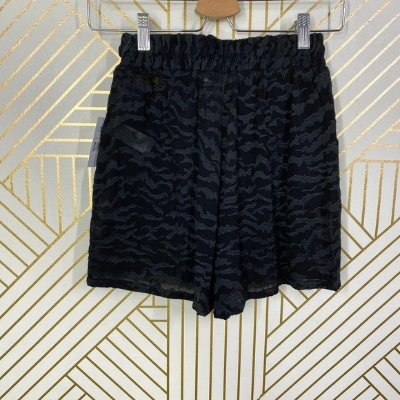 Good‎ American Sheer Zebra Running Shorts Black - Picture 5 of 11